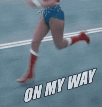 Wonder Woman Running On My Way GIF