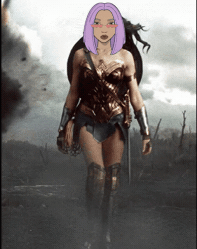 Wonder Woman Walking Through Field GIF