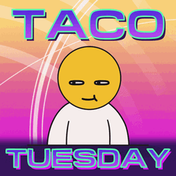 Wonderful Taco Tuesday Bald Cartoon Guy GIF
