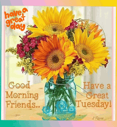 Wonderful Tuesday Sunflower Bouquet GIF