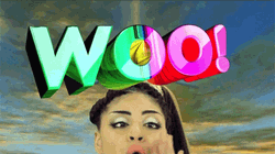Woo Funny Girl Jubilant Celebration GIF