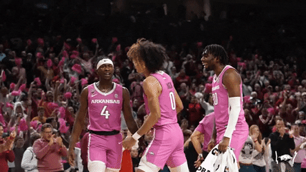 Woo Pig Arkansas Razorbacks Player Chest Bump GIF