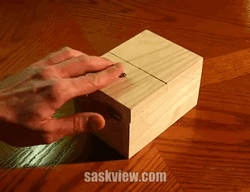 Wooden Box With Robotic Hands   GIF