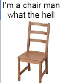 Wooden Chair Man What The Hell GIF