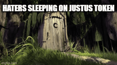 Wooden Outhouse Saying Haters Sleeping On Justus Token GIF