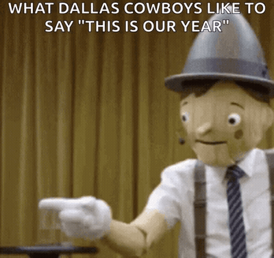 Wooden Puppet Pointing Saying This Is Our Year GIF