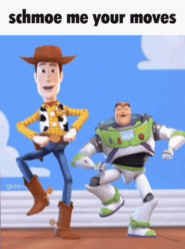 Woody And Buzz Lightyear Dancing GIF