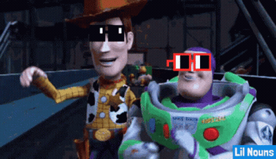 Woody And Buzz Lightyear From Toy Story Wear Sunglasses GIF