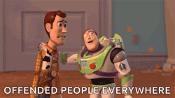 Woody And Buzz Offended People Everywhere GIF