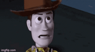 Woody From Toy Story Covering His Face GIF