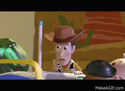 Woody From Toy Story In Cowboy Hat On Cell Phone GIF