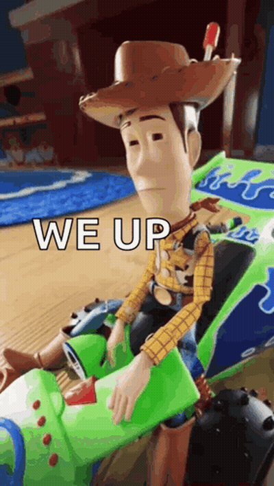 Woody From Toy Story In Toy Car We Up GIF