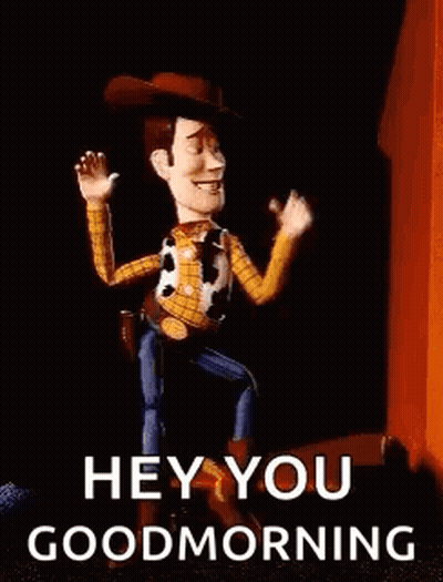 Woody From Toy Story Saying Hey Good Morning GIF