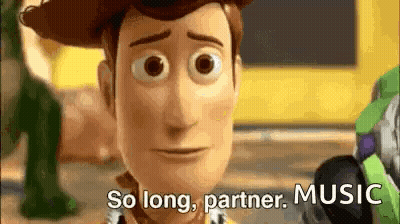 Woody From Toy Story Saying So Long Partner Music GIF