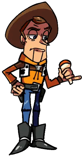 Woody Holding Ice Cream Sticker