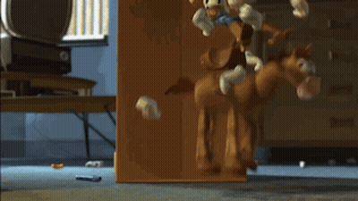Woody Riding Horse Ride Like The Wind Bullseye GIF