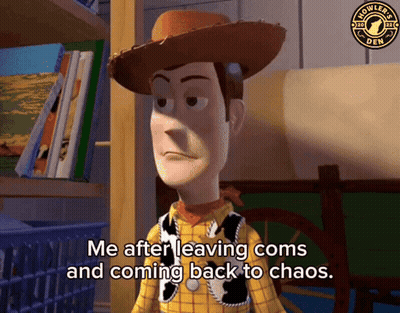 Woody Saying Me After Returning To Chaos GIF