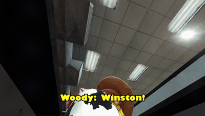 Woody Saying Woody Winston In Hallway GIF