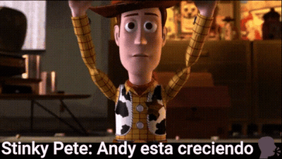 Woody Toy Story Stinky Pete Andy Esta Creciendo GIF