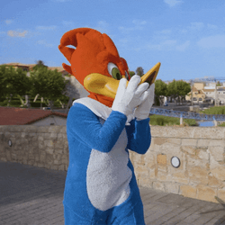 Woody Woodpecker Flying Kiss Laugh GIF