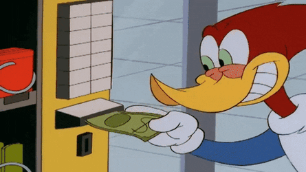Woody Woodpecker Vending Machine GIF