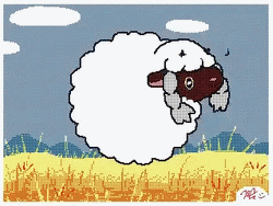 Wooloo Jumping In Farm Field GIF