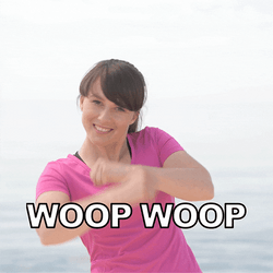 Woop Woop Woman In Pink Grooving GIF