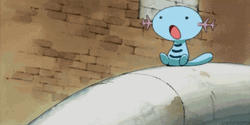 Wooper Happily Sliding GIF