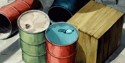 Wooper Swimming In Drum GIF
