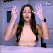 Woosah Meditation Lady With Long Hair GIF