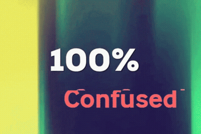 Word Confused On Blue Background GIF