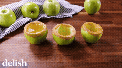 Word Delish On Wood Table GIF