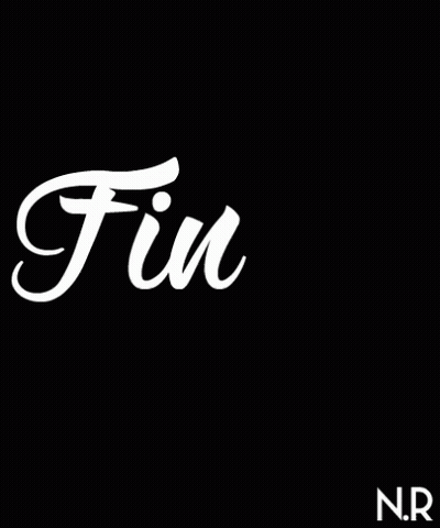 Word Fin In White On Black GIF