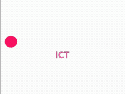 Word ICT With Two Pink Circles GIF
