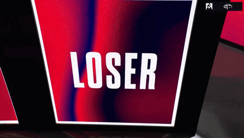 Word Loser On Red And Black Background GIF