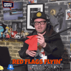 Word Red Flag Flying Podcast GIF
