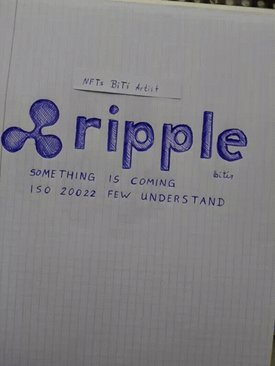 Word Ripple In Blue Pen GIF