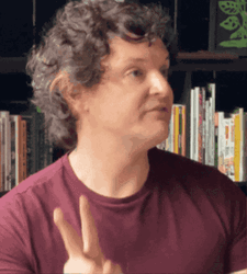 Word Salad Curly Guy Talking Gibberish GIF