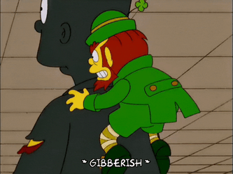 Word Salad Leprechaun Talking Gibberish The Simpsons GIF