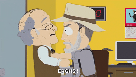 Word Salad Scared Farmer Babbling South Park GIF