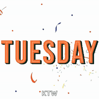 Word Tuesday With Confetti And Sprinkles GIF