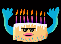 Wordle Birthday Cake With Hands GIF