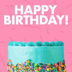 Wordle Birthday Dancing Cake GIF