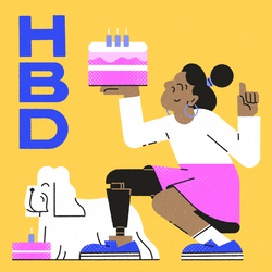 Wordle Birthday Girl And Dog GIF