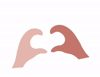 Work Bestie Hand Heart GIF
