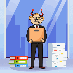 Work Monday Towering Paper Works GIF