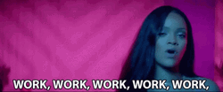 Work Music Video Rihanna Singing Chorus GIF