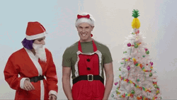 Work Party Santa And The Tree GIF
