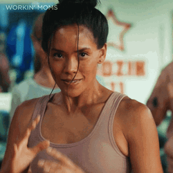 Workin Moms Jenny Punching Air GIF
