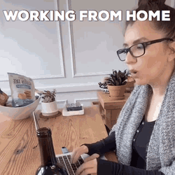Working From Home Nerd Girl GIF